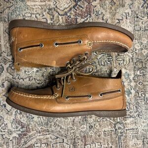 Sperry Men's Tan Leather chukka boot used size 8.5 men’s no box 8/10 condition